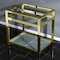Fauceture VSP3122B7 31-Inch x 22-Inch Steel Console Sink Base with Glass Shelf, Brushed Brass VSP3122B7 - alternate 4